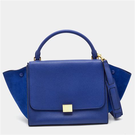 CELINE Trapeze Blue Bags & Handbags for Women